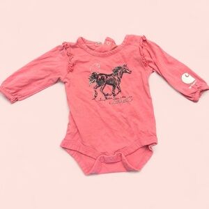 Long sleeve pink Carhartt onesie 0-3